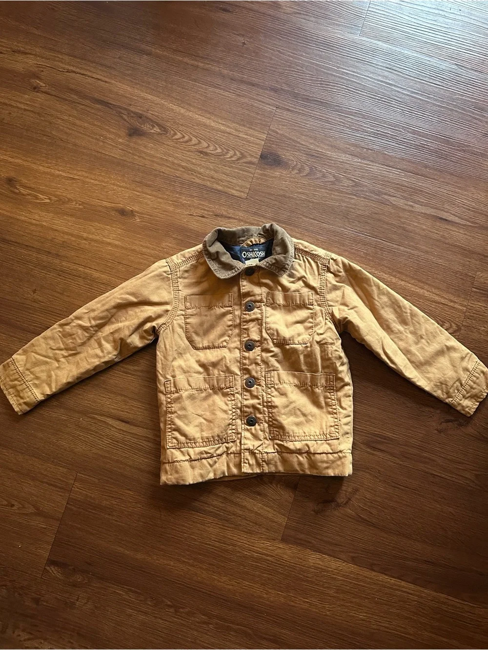 OshKosh B'gosh Tan Brown Button-Front Barn Jacket
